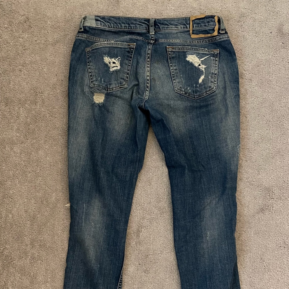 Zara Low Rise Ripped Jeans - Picture 2 of 3